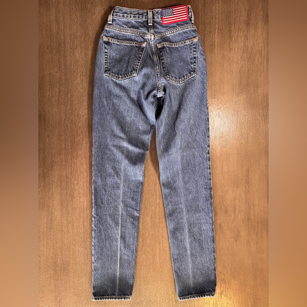 90s Vintage Denim High Rise Straight Leg Jeans Gap USA American Flag Tag